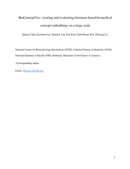 BioConceptVec: creating and evaluating literature-based biomedical
  concept embeddings on a large scale