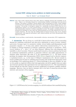Learned SVD: solving inverse problems via hybrid autoencoding