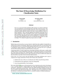 The State of Knowledge Distillation for Classification