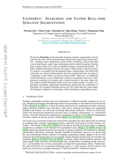 FasterSeg: Searching for Faster Real-time Semantic Segmentation