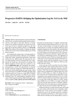 Progressive DARTS: Bridging the Optimization Gap for NAS in the Wild