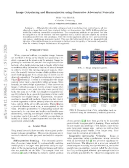 Image Outpainting and Harmonization using Generative Adversarial
  Networks