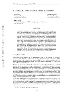 BackPACK: Packing more into backprop