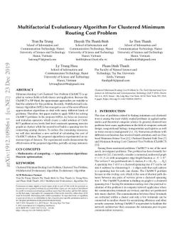 Multifactorial Evolutionary Algorithm For Clustered Minimum Routing Cost
  Problem