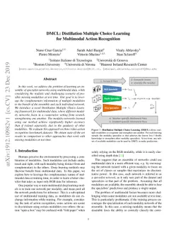 DMCL: Distillation Multiple Choice Learning for Multimodal Action
  Recognition