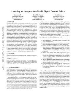 Learning an Interpretable Traffic Signal Control Policy