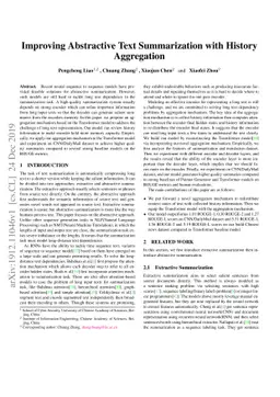 Improving Abstractive Text Summarization with History Aggregation