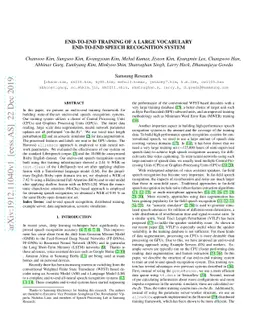 end-to-end training of a large vocabulary end-to-end speech recognition
  system