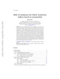 Risk of estimators for Sobol' sensitivity indices based on metamodels