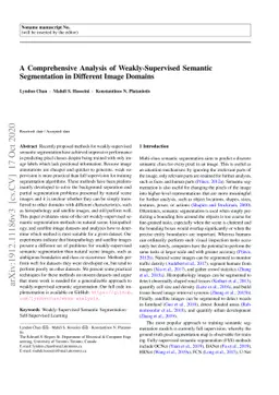 A Comprehensive Analysis of Weakly-Supervised Semantic Segmentation in
  Different Image Domains