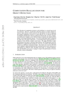 Computation Reallocation for Object Detection