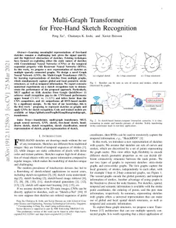 Multi-Graph Transformer for Free-Hand Sketch Recognition