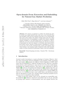 Open-domain Event Extraction and Embedding for Natural Gas Market
  Prediction