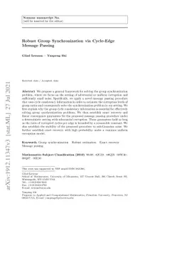 Robust Group Synchronization via Cycle-Edge Message Passing