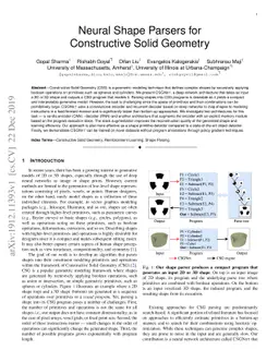 Neural Shape Parsers for Constructive Solid Geometry