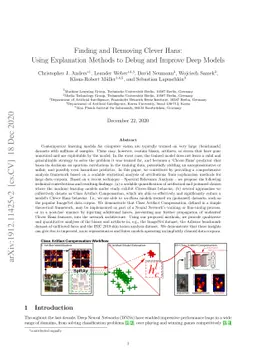 Finding and Removing Clever Hans: Using Explanation Methods to Debug and
  Improve Deep Models