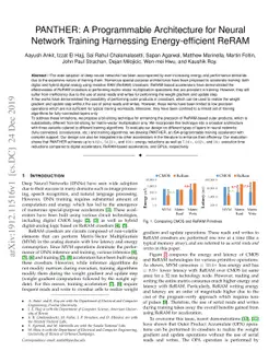 PANTHER: A Programmable Architecture for Neural Network Training
  Harnessing Energy-efficient ReRAM