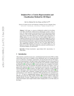 InSphereNet: a Concise Representation and Classification Method for 3D
  Object