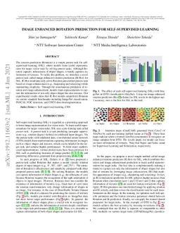 Image Enhanced Rotation Prediction for Self-Supervised Learning