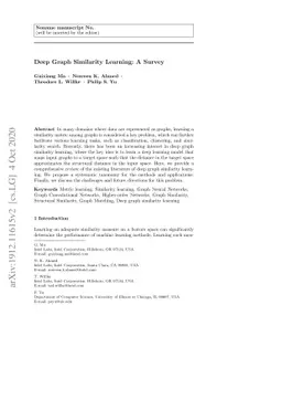 Deep Graph Similarity Learning: A Survey