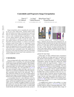 Controllable and Progressive Image Extrapolation