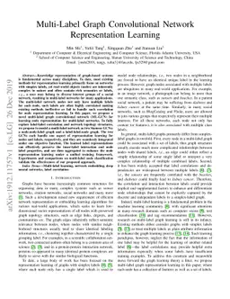 Multi-Label Graph Convolutional Network Representation Learning