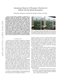 Autonomous Removal of Perspective Distortion for Robotic Elevator Button
  Recognition