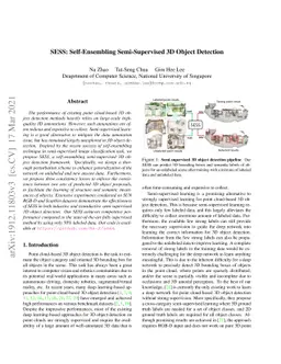 SESS: Self-Ensembling Semi-Supervised 3D Object Detection