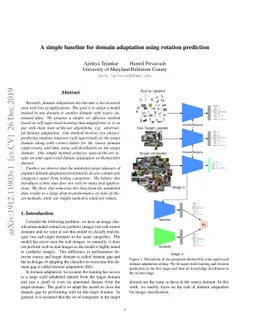 A simple baseline for domain adaptation using rotation prediction