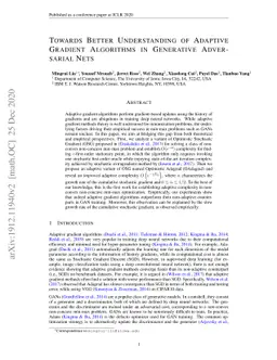 Towards Better Understanding of Adaptive Gradient Algorithms in
  Generative Adversarial Nets