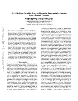 DeGAN : Data-Enriching GAN for Retrieving Representative Samples from a
  Trained Classifier