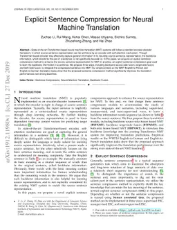 Explicit Sentence Compression for Neural Machine Translation