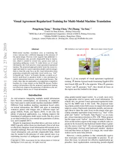 Visual Agreement Regularized Training for Multi-Modal Machine
  Translation