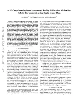 A 3D-Deep-Learning-based Augmented Reality Calibration Method for
  Robotic Environments using Depth Sensor Data