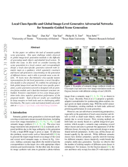Local Class-Specific and Global Image-Level Generative Adversarial
  Networks for Semantic-Guided Scene Generation
