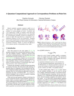 A Quantum Computational Approach to Correspondence Problems on Point
  Sets