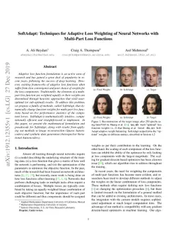 SoftAdapt: Techniques for Adaptive Loss Weighting of Neural Networks
  with Multi-Part Loss Functions
