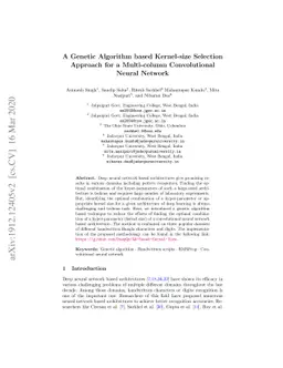 A Genetic Algorithm based Kernel-size Selection Approach for a
  Multi-column Convolutional Neural Network