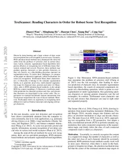 TextScanner: Reading Characters in Order for Robust Scene Text
  Recognition