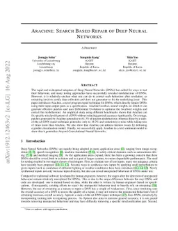 Arachne: Search Based Repair of Deep Neural Networks