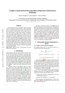 Complex Cepstrum-based Decomposition of Speech for Glottal Source
  Estimation