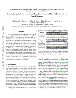 Personalizing Fast-Forward Videos Based on Visual and Textual Features
  from Social Network