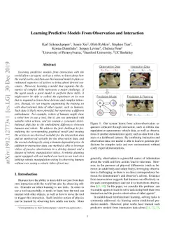 Learning Predictive Models From Observation and Interaction