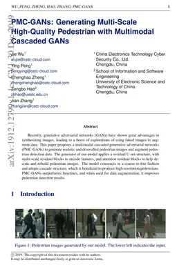 PMC-GANs: Generating Multi-Scale High-Quality Pedestrian with Multimodal
  Cascaded GANs