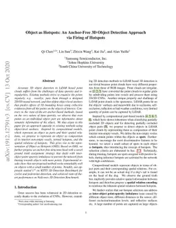 Object as Hotspots: An Anchor-Free 3D Object Detection Approach via
  Firing of Hotspots