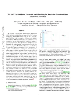 PPDM: Parallel Point Detection and Matching for Real-time Human-Object
  Interaction Detection