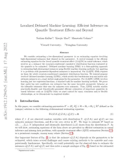 Localized Debiased Machine Learning: Efficient Inference on Quantile
  Treatment Effects and Beyond