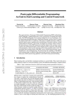 Pontryagin Differentiable Programming: An End-to-End Learning and
  Control Framework
