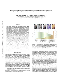 Recognizing Instagram Filtered Images with Feature De-stylization