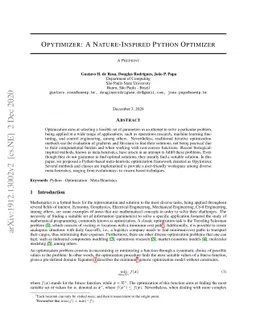Opytimizer: A Nature-Inspired Python Optimizer